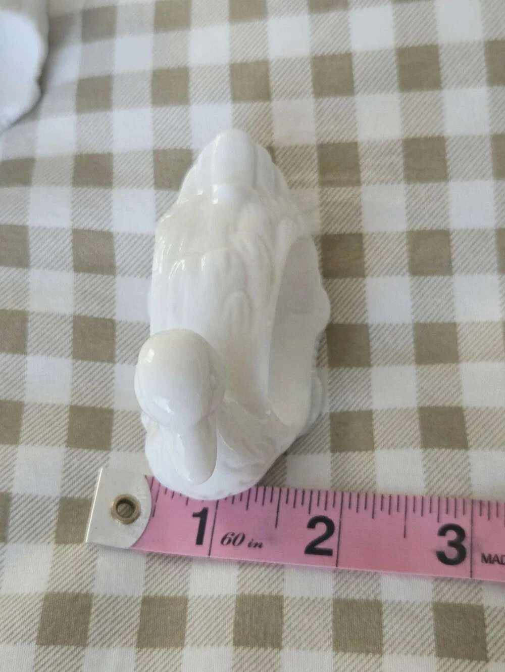 Vintage Set Of 6 White Ceramic / Porcelain Duck Napkin Rings
